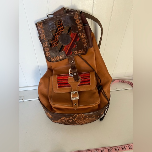 Puro cuero Multicolor Faux Leather  Backpack - Picture 10 of 10